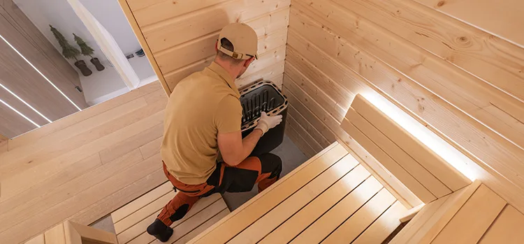 Finnish Sauna Ceiling Installation in Uxbridge, Ontario